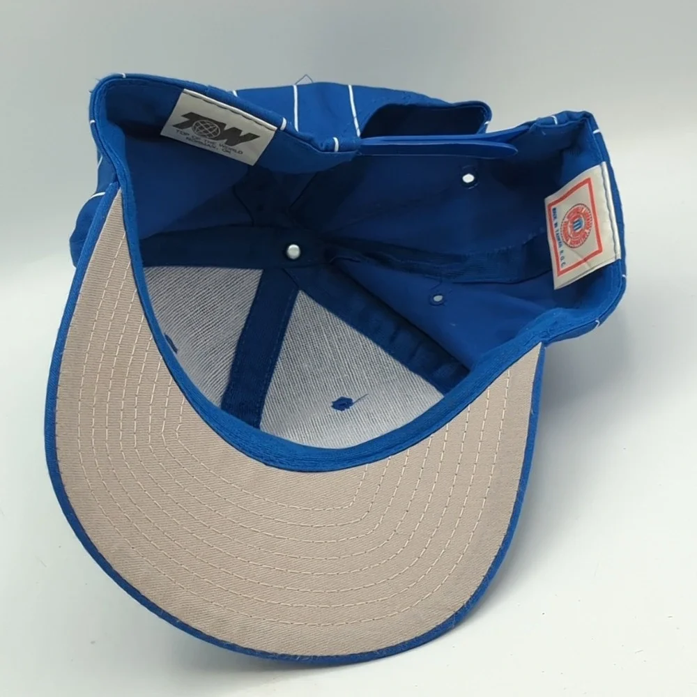 Vintage Duke Blue Devils Top of the World Pinstripe Hat Blue White Snapback